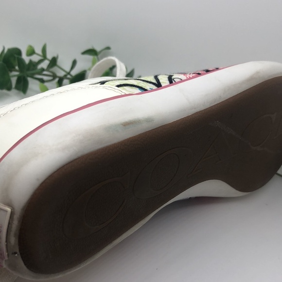 COACH Zorra Multi Colored Sneakers Signature Logo 8.5 B - Picture 9 of 10